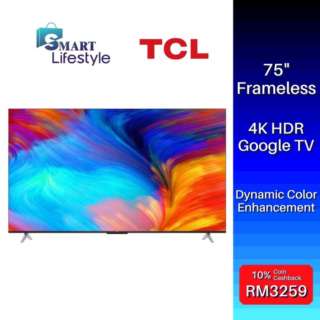 TCL 75" 4K UHD HDR10+ Google TV 75P636