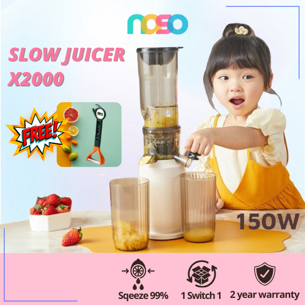 [BUY 1 GET 1]Slow Juicer X2000 juices up to 99% without noise, 150W capacity