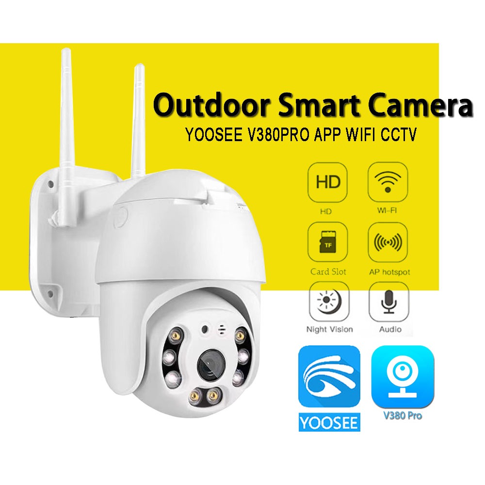 【YOOSEE APP】Outdoor Wireless WIFI CCTV Camera 2MP Full HD PTZ Waterproof Dual Light Alarm Smart Security Camera