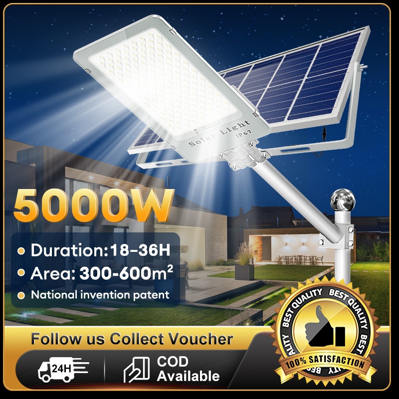 lampu solar 5000W solar street light Lampu jalan suria solar light outdoor lighting waterproof IP67