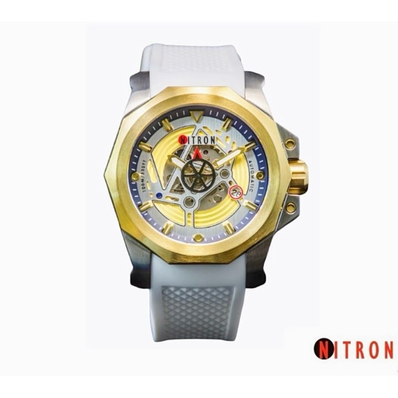 Nitron Circuit Watch Microbrand Gold with white strap Limited edition 28pcs Worldwide