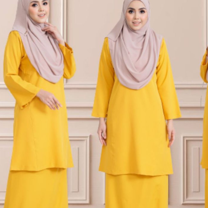 Baju Kurung Pahang Peasak Gantuk Kain Susan Tepi