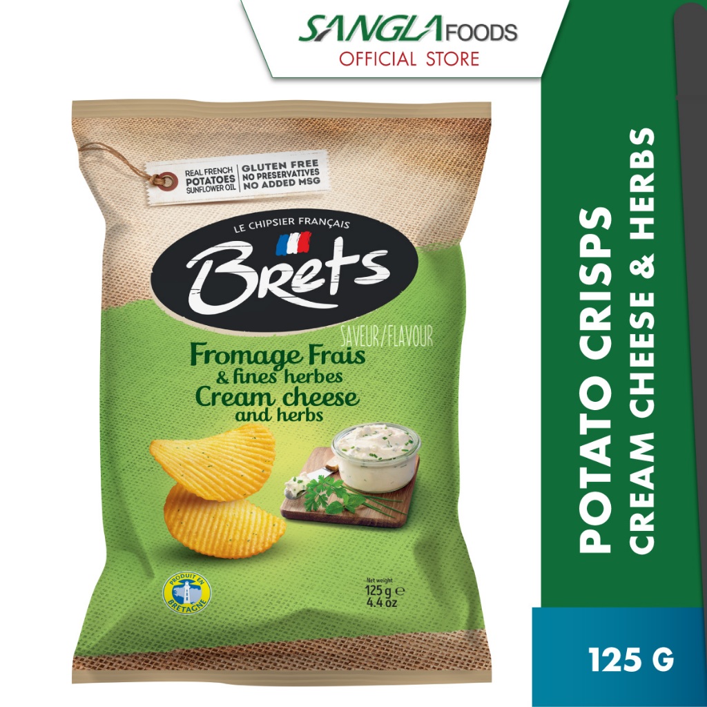 Brets Potato Crisps with Cream Cheese & Herbs Flavor 125g