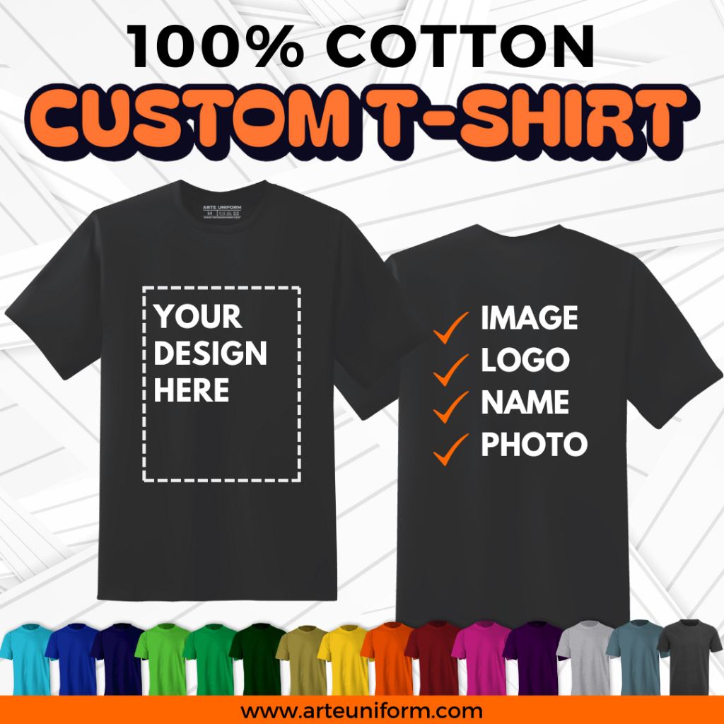 Custom T-Shirt Printing Cetak Baju Custom Print T-shirt Custom Design Baju Cotton