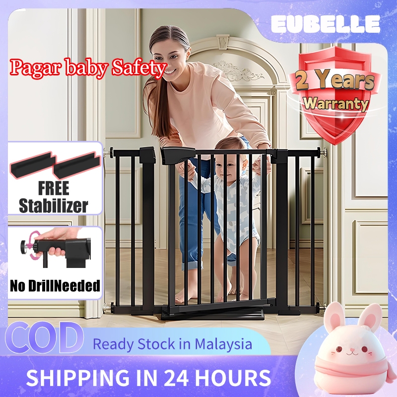 [Expansion]Pagar baby Safety Pagar Baby Baby Fence Gate Spenghadang Baby With Lock Pagar Budak Bayi Pets Gate樓梯圍欄