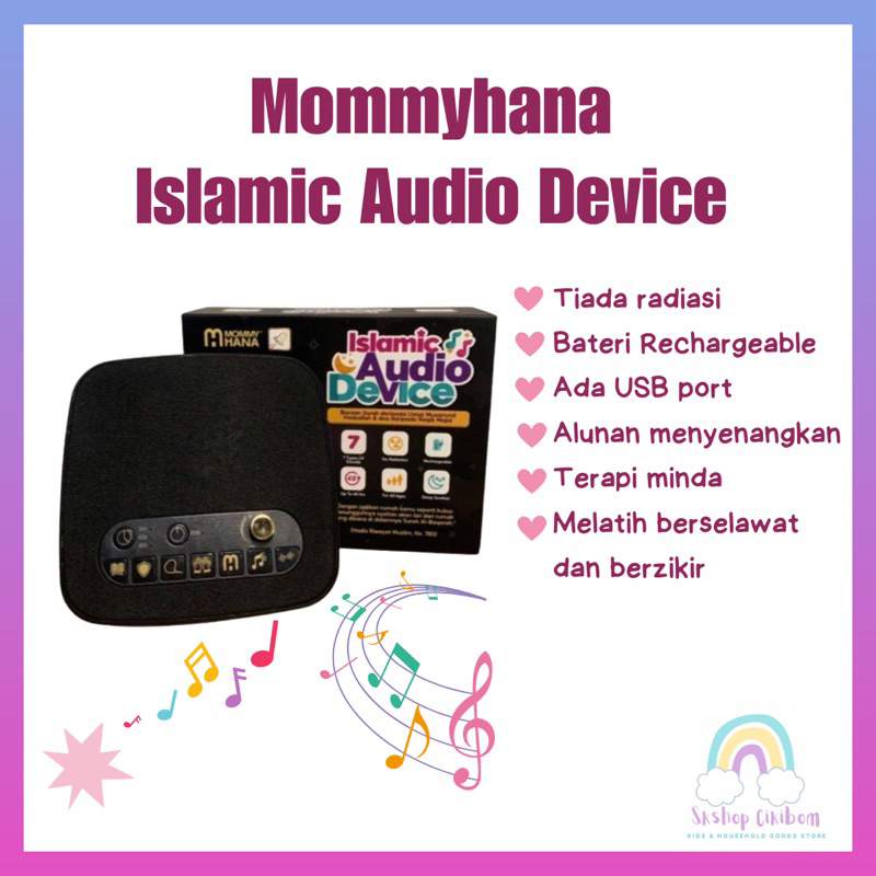 Radio Al Quran Mommyhana Islamic Audio Device Zikir, White Noise /Readystok Batu Caves