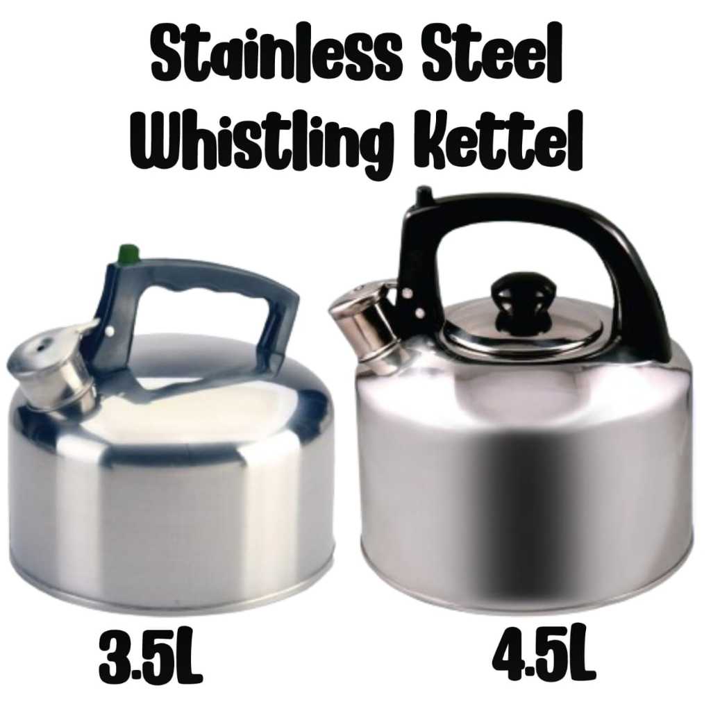 ZIRAFAH STAINLESS STEEL WHISTLING KETTLE Stainless Steel Traditional Kettle / CEREK tea pot jug / Cerek Berbunyi Wisel