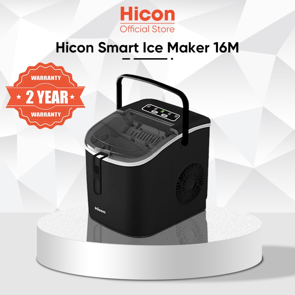 Hicon Ice Maker Machine 16M 16AL 26YB Home Ice Machine Dormitory Mini Ice Maker (16M With Handle) 15KG/24h