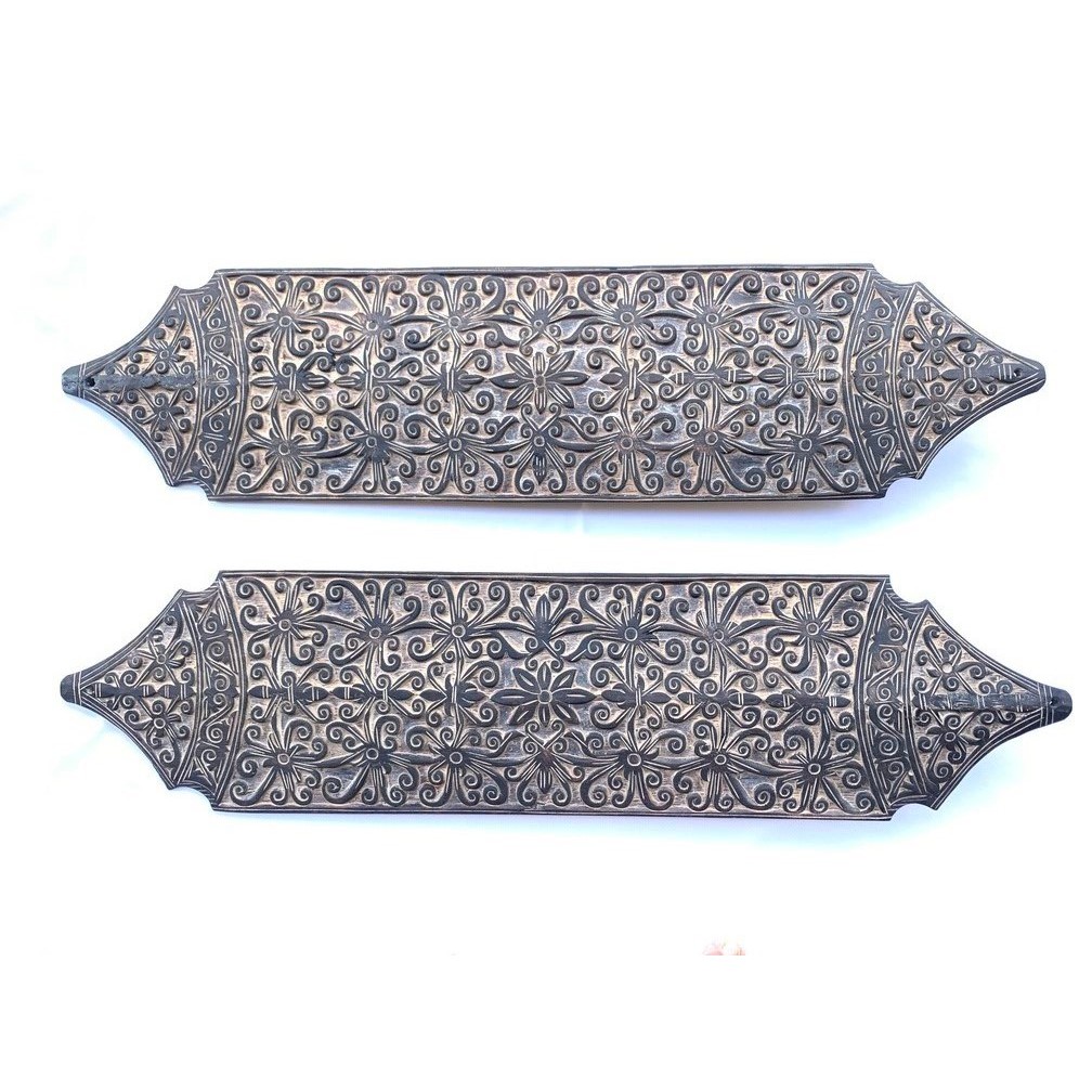 Traditional Armor (One Pair 1130mm Shield) War Armor Wood Carving Wall Craft Sculpture Borneo