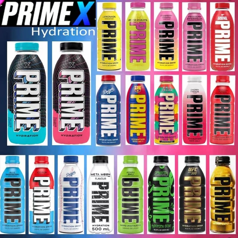 CHEAPEST Prime Hydration Drink KSI Glowberry Tropical Punch Blue Raspberry Ice Pop MetaMoon Strawberry Lemonade Grape