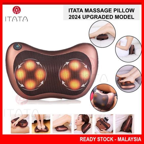 OCT PROMO! [2024 MODEL] ITATA Multifunction Massage Pillow Body Cushion Cervic Spinal Car Home Mesin Bantal Urut