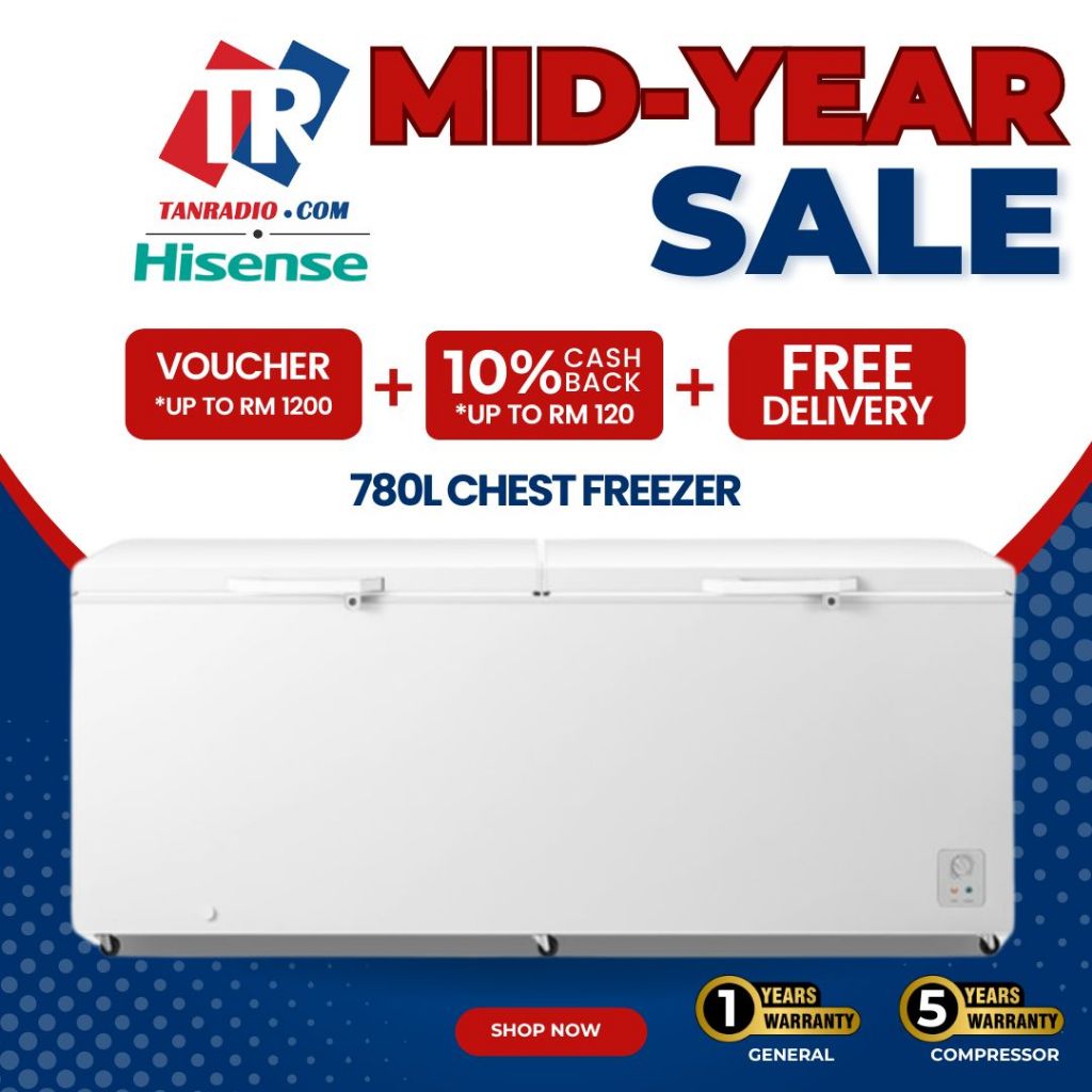 Hisense Extra Large Chest Freezer With Lock (780L) FC900D4BWBP