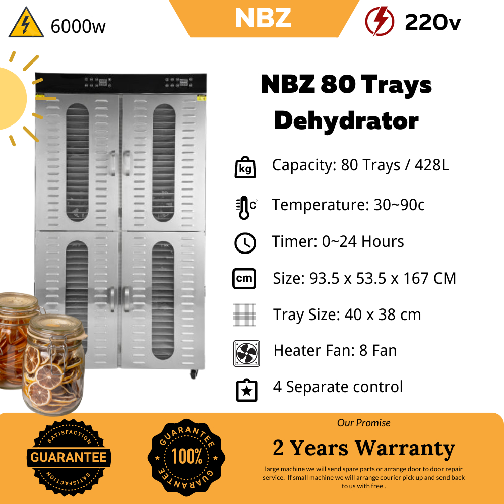 NBZ 80 Trays Dehydrator Machine Food Dehydrator Machine food dryer dehydrator dehydrated Mesin pengering makanan 风干机 干果机