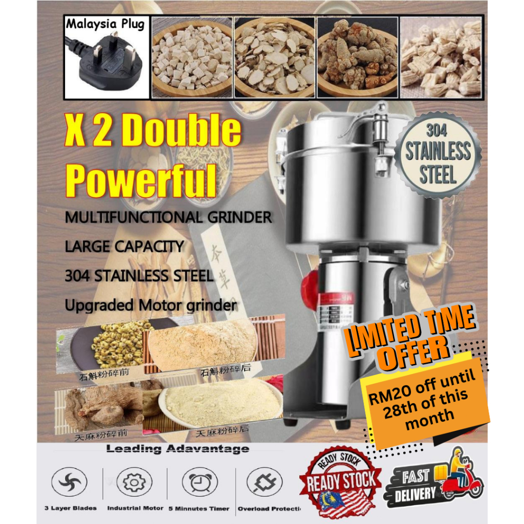 KELETOOL Belender Rempah Kacang Kering Dry Food Powder Miller Mesin Pengisar Kisar Coffee Grinding Grinder Machine