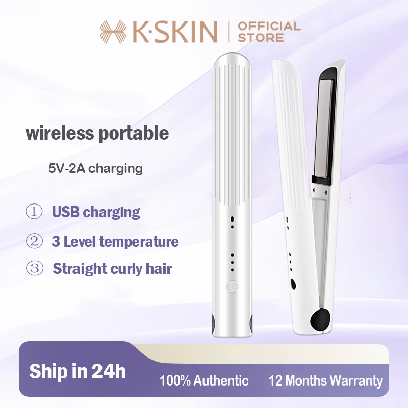 K-skin hair straightener wireless curler hair Iron flat Iron Ceramic wireless hair straightener