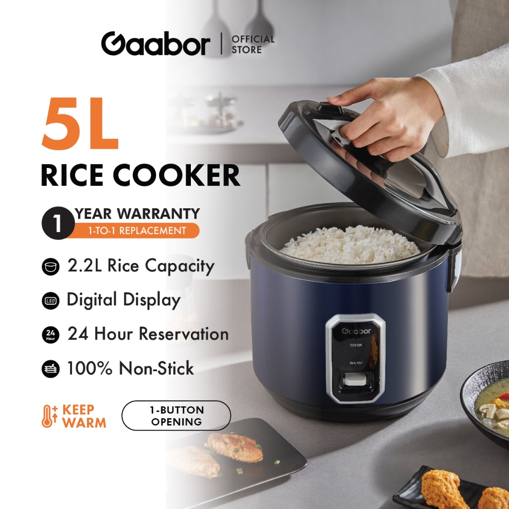 Gaabor Large Capacity Electric Multifunctional  Steaming and Cooking Rice Cooker (5L) RC50M-BE01A