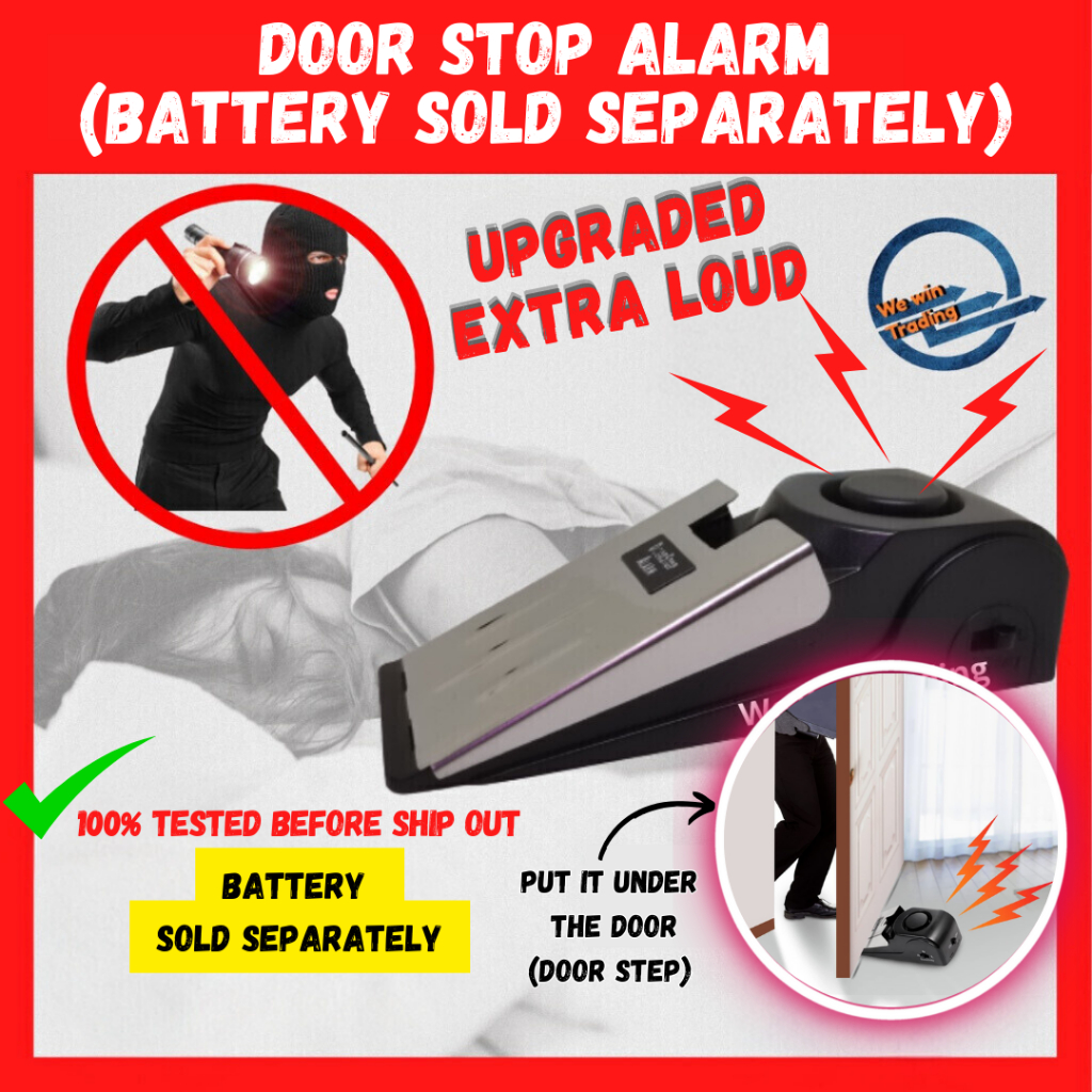 Door Stop Alarm 120DB Portable Alert Home Dormitory Travel Security Alarm System Block Blocking hotel safety