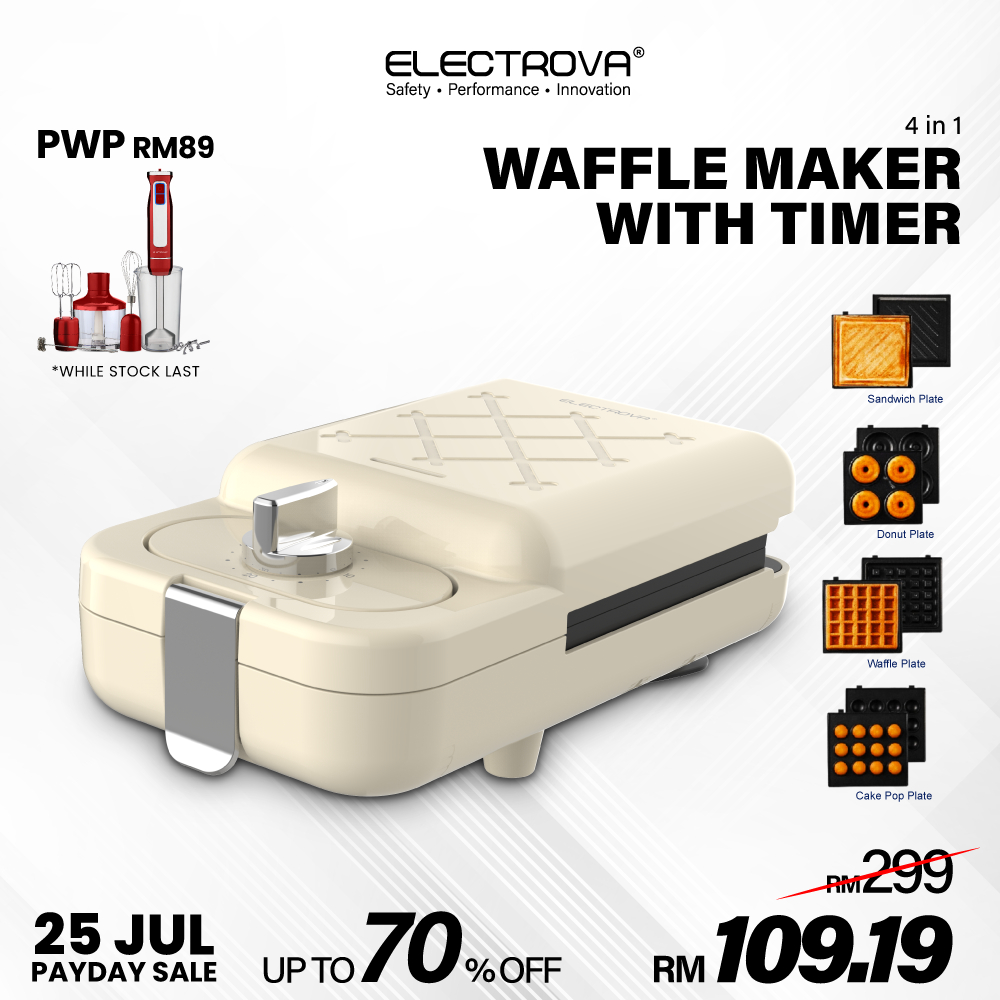 Electrova Classic 50's Series Waffle Maker with Timer