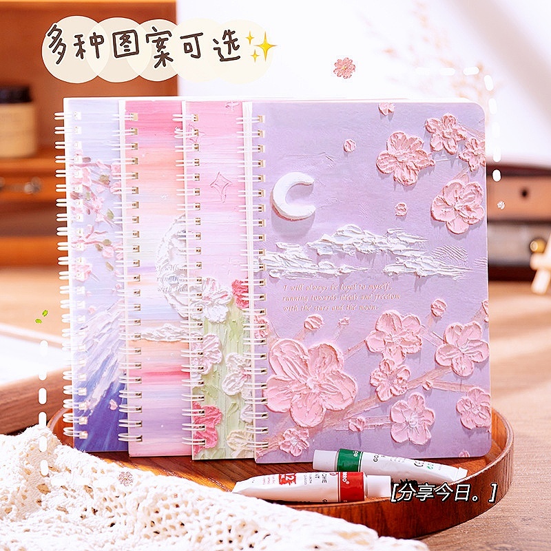 Notebook Cute Kawaii Stationary Doorgift Portable A5 A7 Coil Book Mini Cartoon Notepad