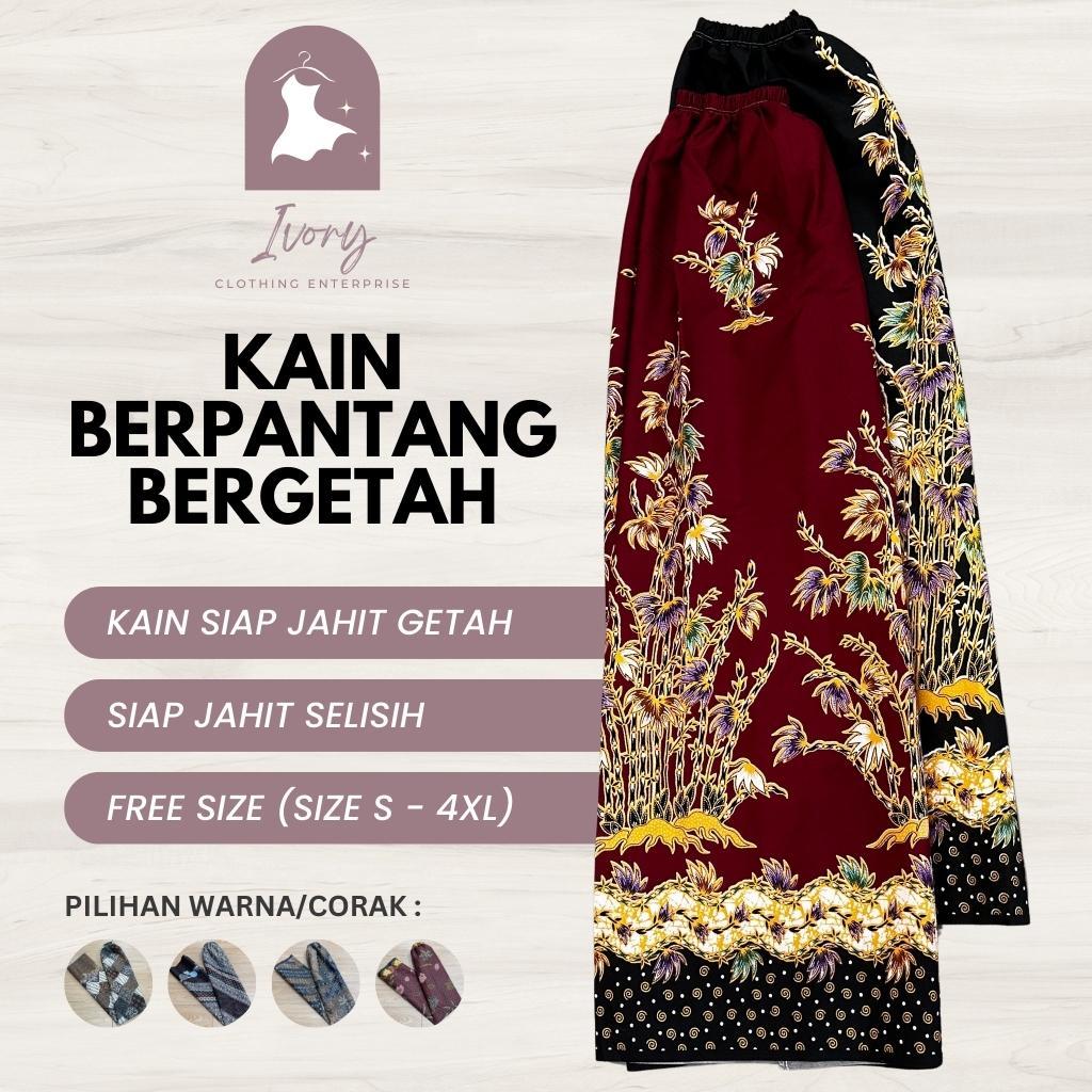 Kain Berpantang Bergetah / Confinement Sarong / Kain Batik Instant / Basahan / Maternity Skirt [1042 - 1046]