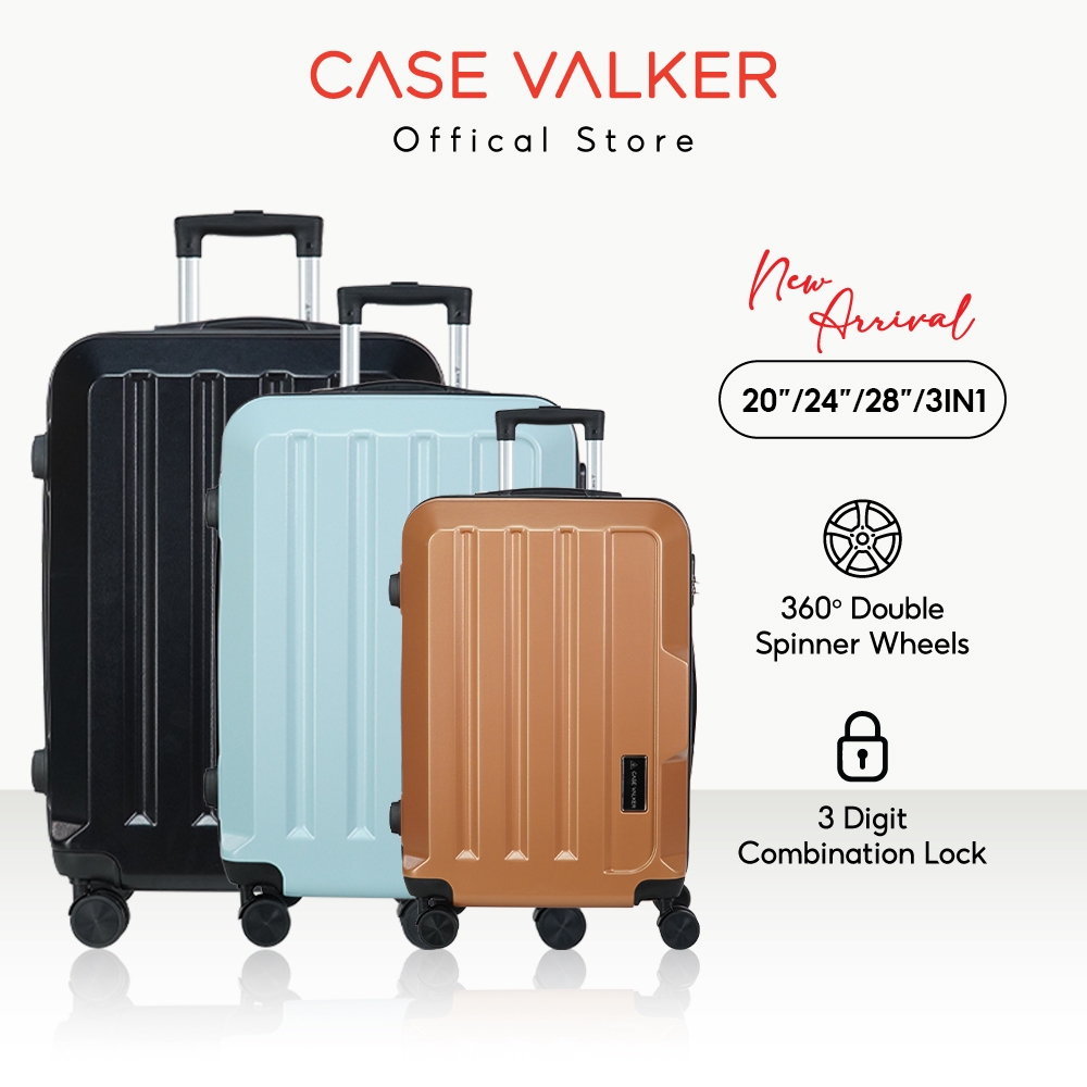 Case Valker Fashion Gorgeous ABS Hard Case 3 in 1 Luggage Bag Set (28" + 24" + 20")