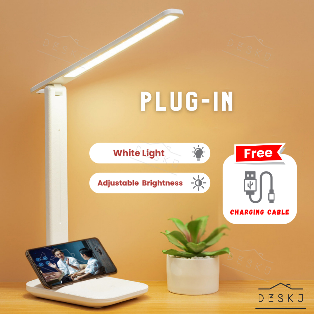 Study Table Lamp Eye-Caring LED Desk Lamp 3 Color Adjustable LED Reading USB Charging Touch Dimming 