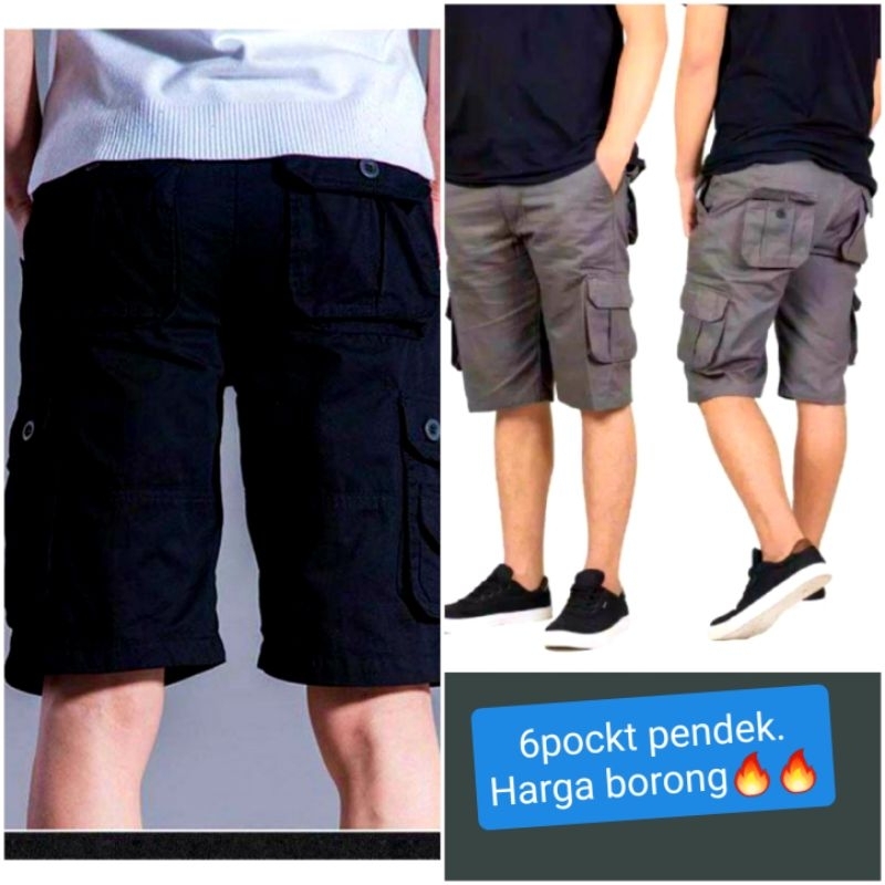 Harga borong ((6pockt pendek)) unisex. (pinggang gettah)) size 30-38.Hot sell