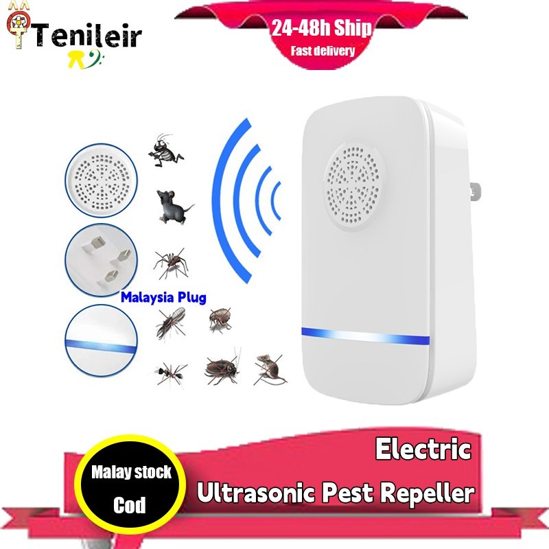 Electric Ultrasonic Pest Repeller Control Mosquito Repellent Traps Mice Ants housefly Spiders Pest Reject Controller