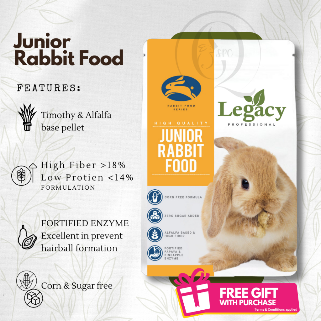Legacy Professional Junior Rabbit Food (1.8kg or 2kg/bag) Legacy 高纤维幼兔饲料