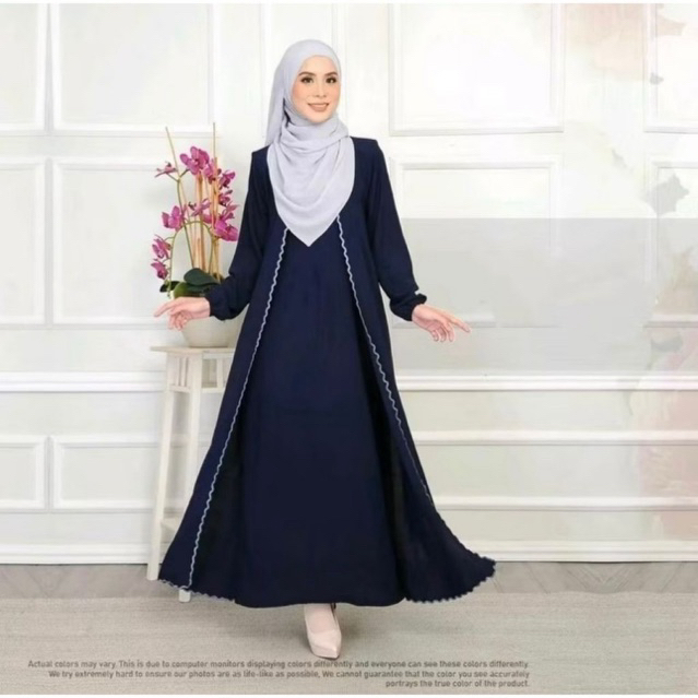 NEW ABAYA KAMI SULAM 2 LAYER MATERIAL  CEY PLAIN