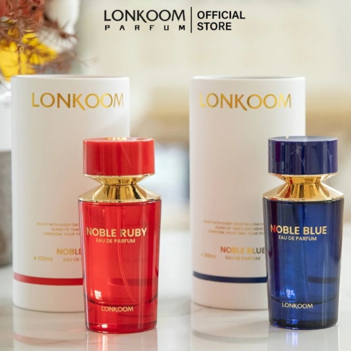 LONKOOM Perfume EDP NOBLE RUBY/BLUE Longlasting Oriental Floral/Aromatic Fougere (100ml)