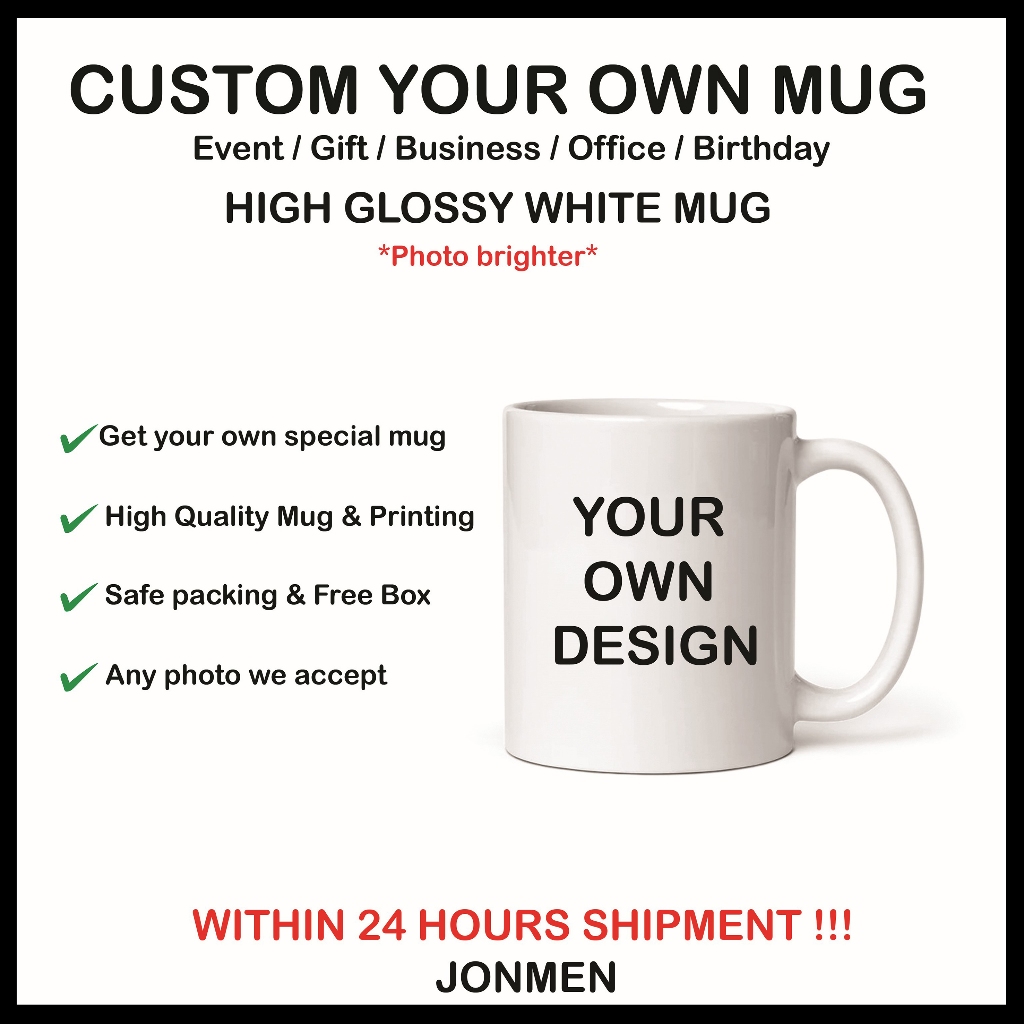 | DIY Cawan Basic Printing Personalized | 定制个人茶杯 -24hour shipment