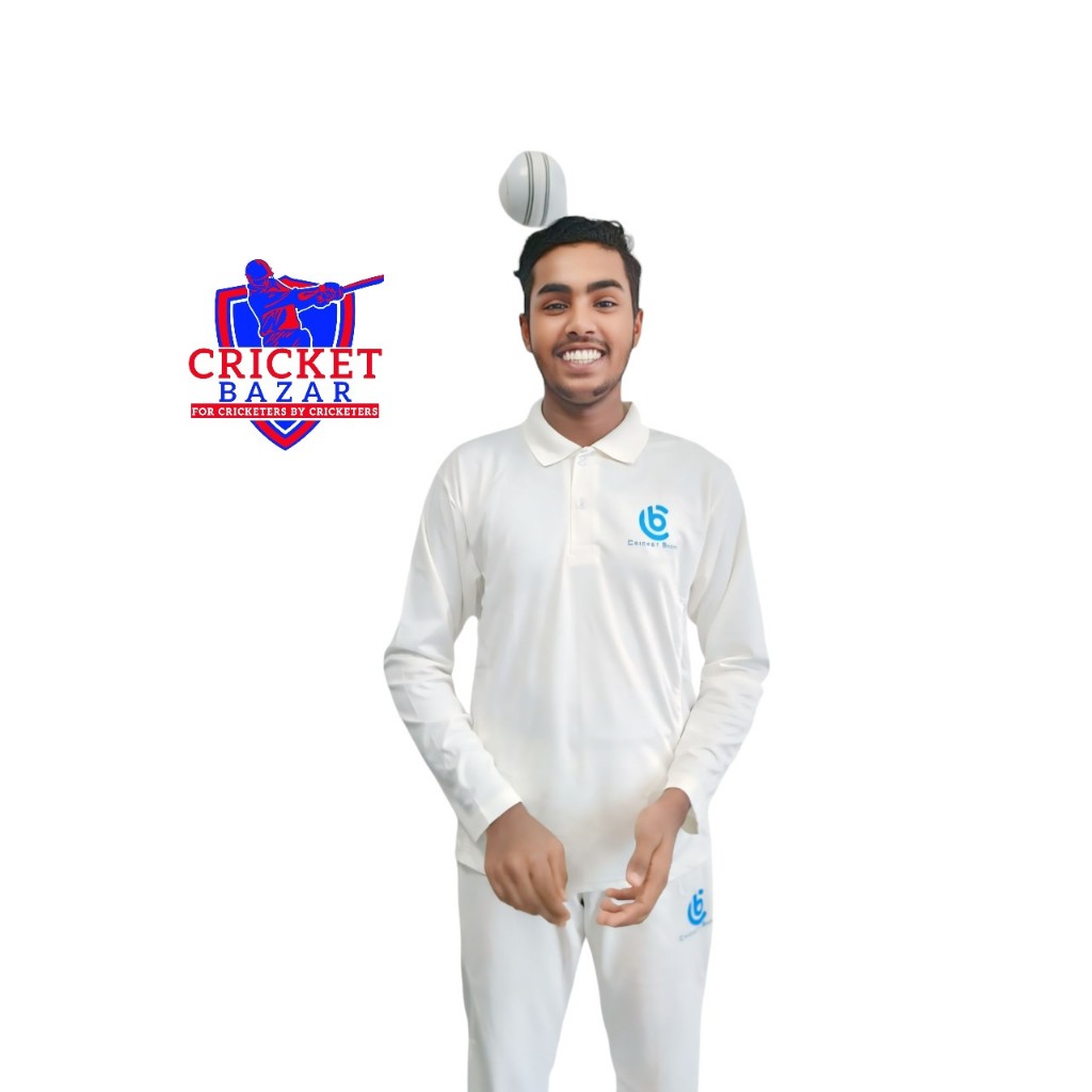 CB Full Sleeve Cricket Whites Jersey