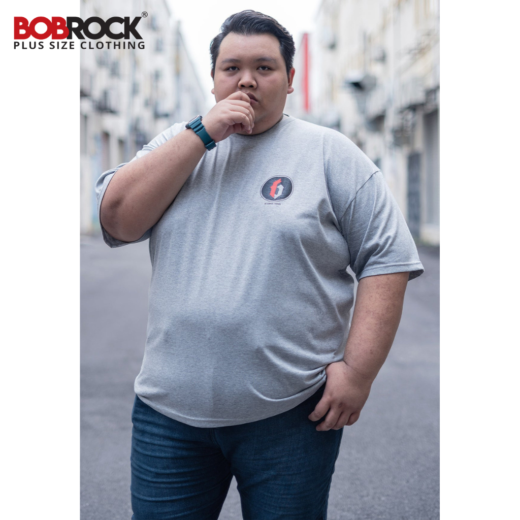 BOBROCK Plus Size T-Shirt Sic Semper Tyrannis Relaxed Fit Cotton Round Neck Short Sleeve