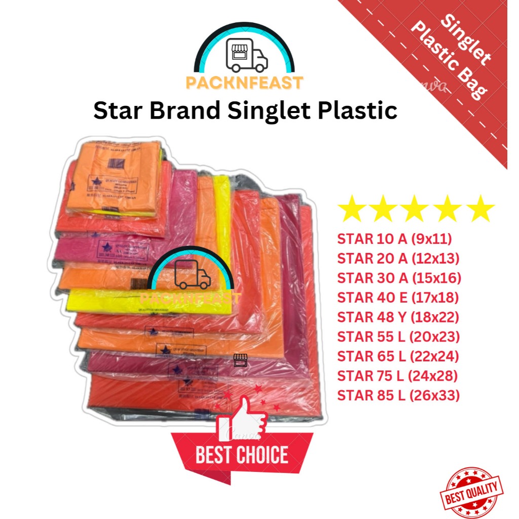 [WHOLESALE] STAR BRAND Singlet Plastic Bag || Beg Plastik T-SHIRT Bag [KUALITI BAIK & MURAH]