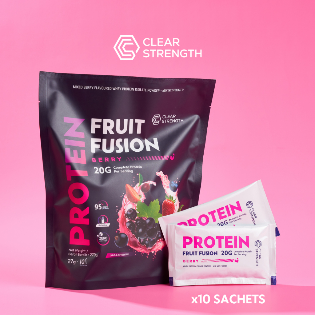 Clear Strength | Whey Protein Powder | Berry Flavour | 0g Lactose | 10x Sachets