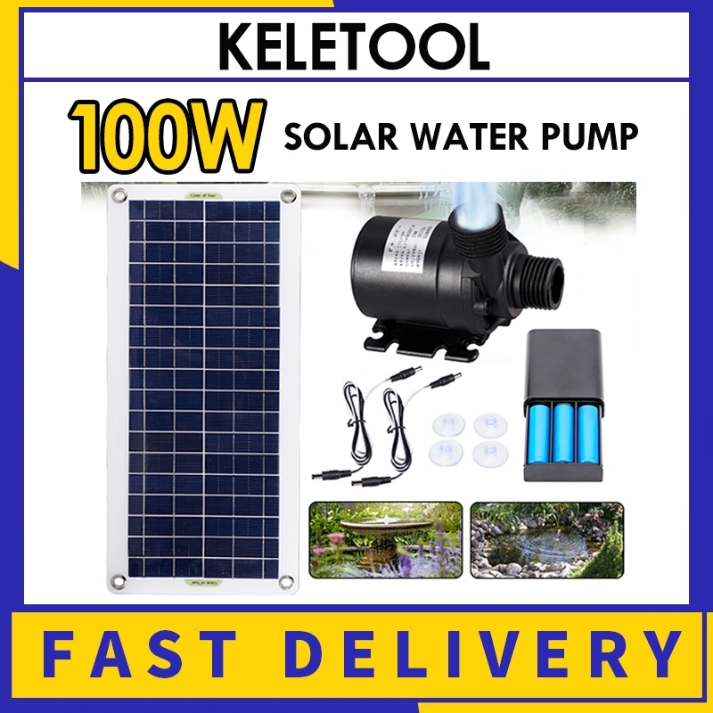 12V solar brushless motor submersible water pump 800L/H with 10A controller generator set ultra quiet submersible brushl