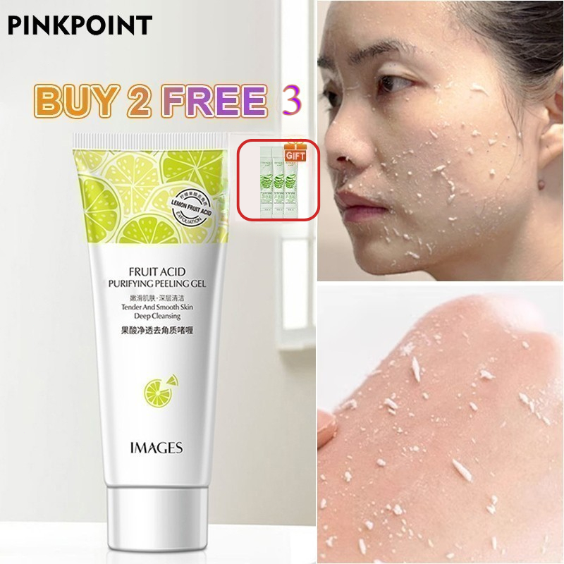 Images Advanced Fruit Acid Exfoliation Facial Scrub Deep Cleansing Peeling Gel Remove Dead Skin Blackhead