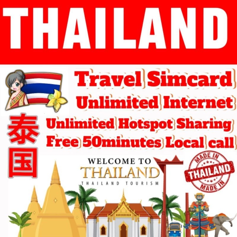 (Speed Up To 100mbps)Thailand Ais/Dtac/True Move 7days Unlimited No Cap Data Travel Sim Card