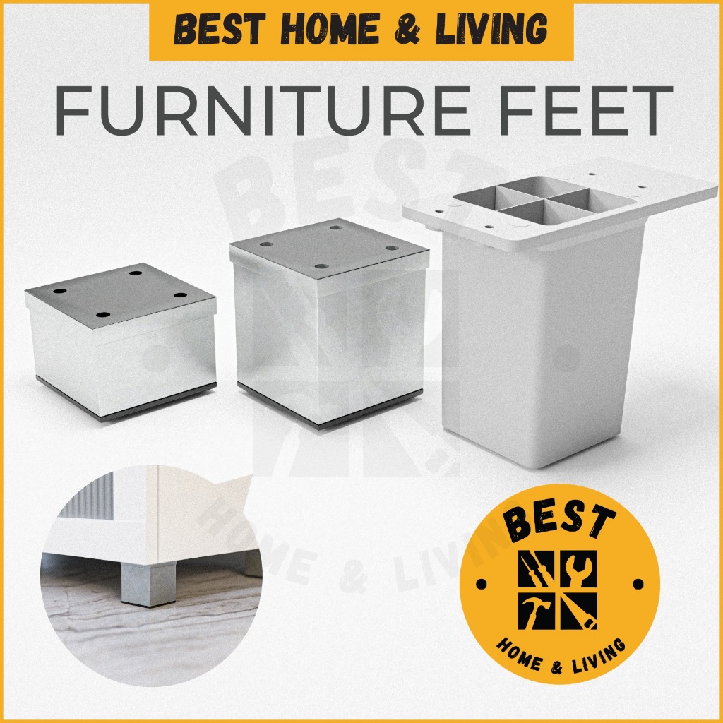 Furniture Cabinet Legs PVC Leg/Cabinet Plastic Leg/Divan/Cabinet Legs/Kaki Kabinet (With Screw) BEST