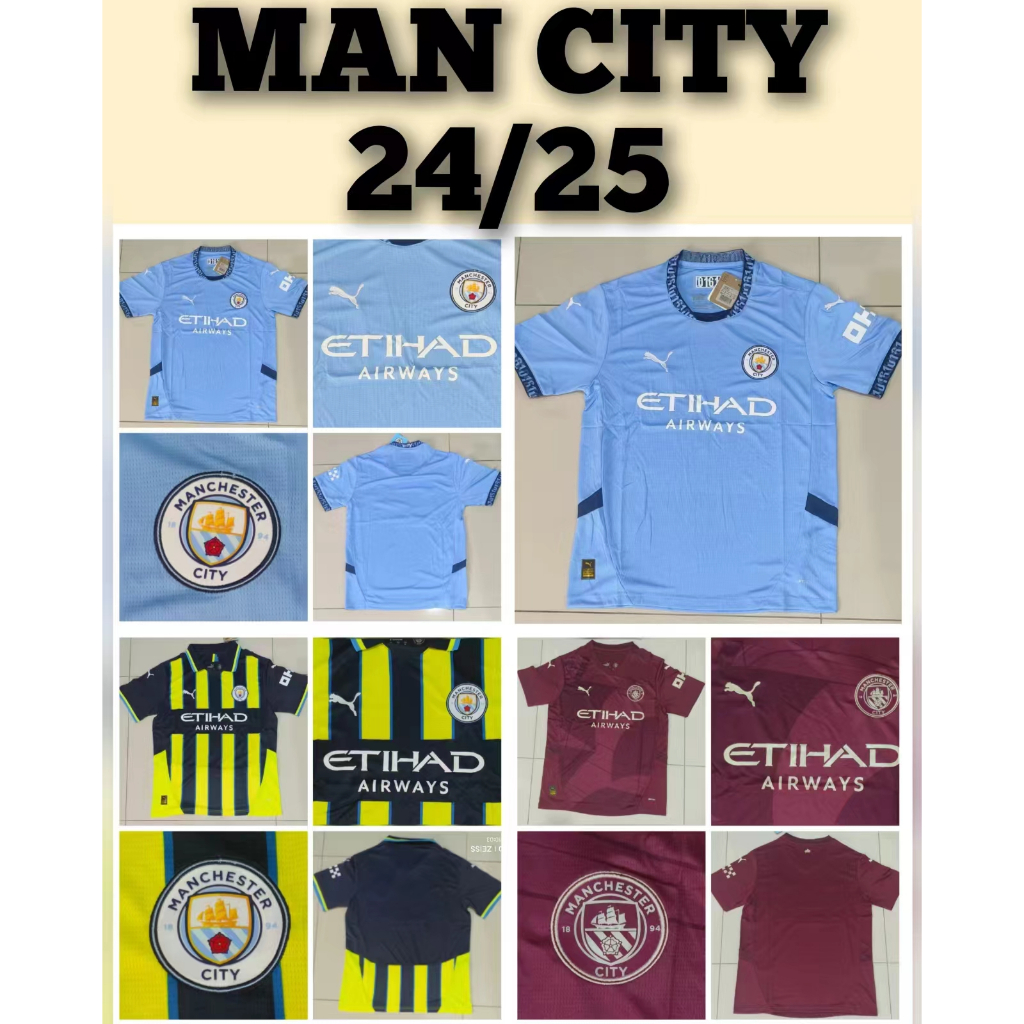 Man City Jersey Manchester City Jersey Home Kit Away Kit 3RD Kit Training Kit Man City Jersi Bola Sepak