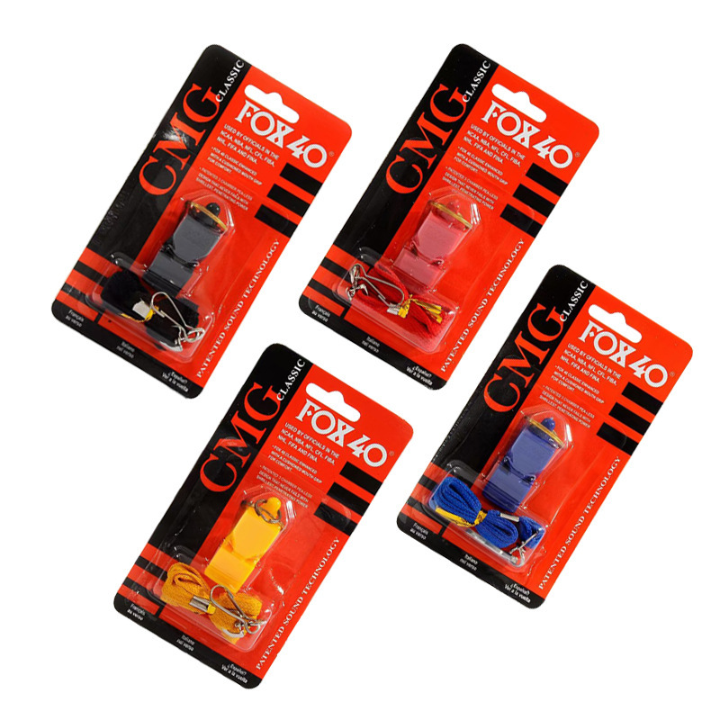 Superior Quality CMG Fox 40 Soccer Sports Classic Whistle Referee Classic Safety Wisel With Lanyard 运动裁判口哨 救援哨子