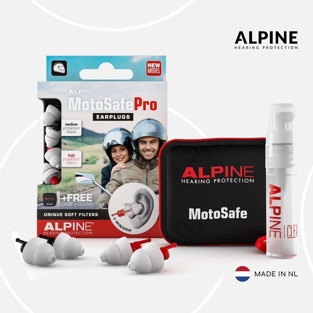 Alpine MotoSafe Pro Earplugs | Ear Plugs For Motorcycle Bike Riding Helmet Rider Gear Accessories