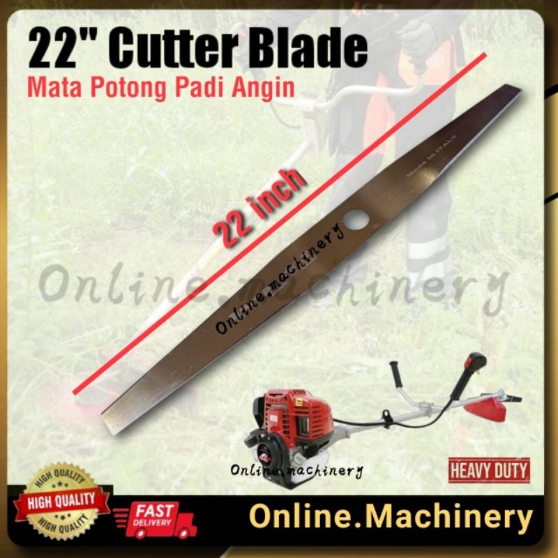 Ready Stock Mata Mesin Rumput Potong Padi Angin 22" / Brush Cutter Blade 22 inch