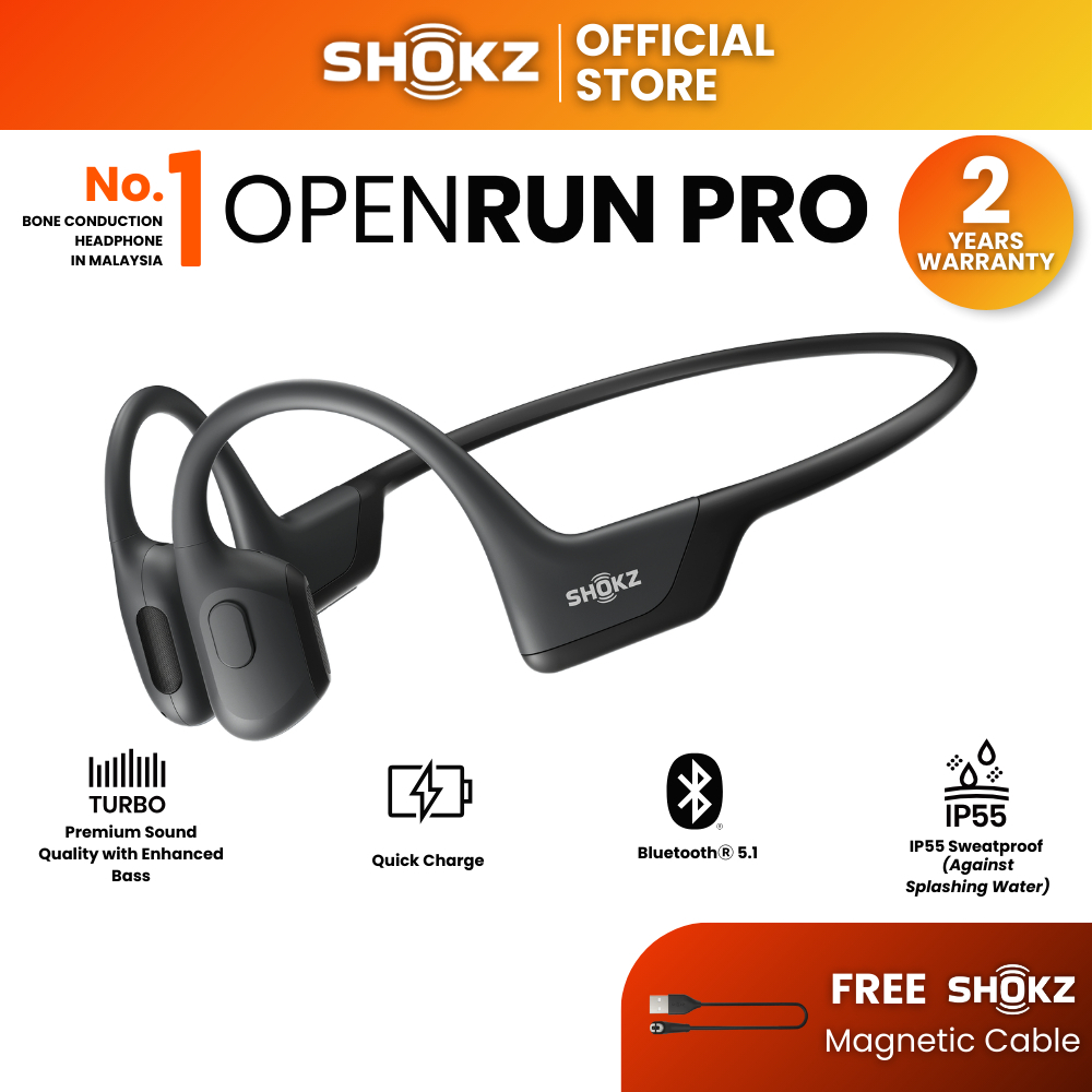 Shokz OpenRun Pro Premium Bone Conduction Sweat Resistant Bluetooth Sport Wireless Headphones ( S810 )