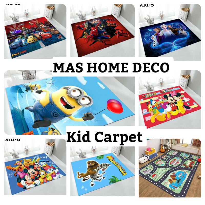 M-L-XL Kids play mat |Kids Pattern 3D Printing | Modern Design Carpet | Living Room Carpet |Alas Kaki Ruang Tamu Permaid