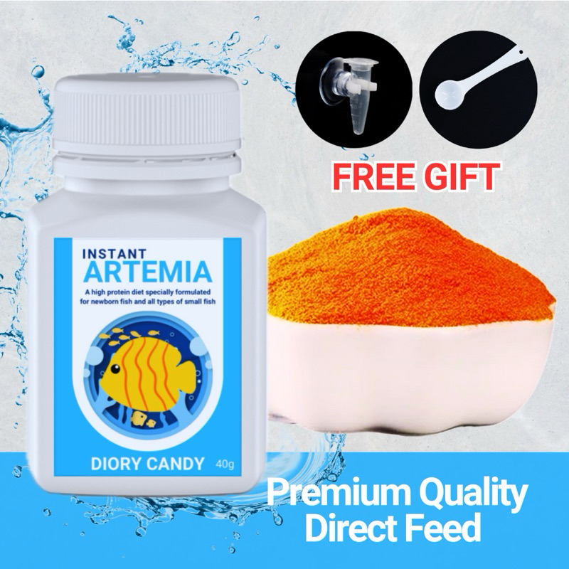 Instant Artemia BBS For Newborn Fish Makanan Anak Ikan Guppy Fry Ikan Laga Betta Fish Food Pellet Baby Brine Shirmp