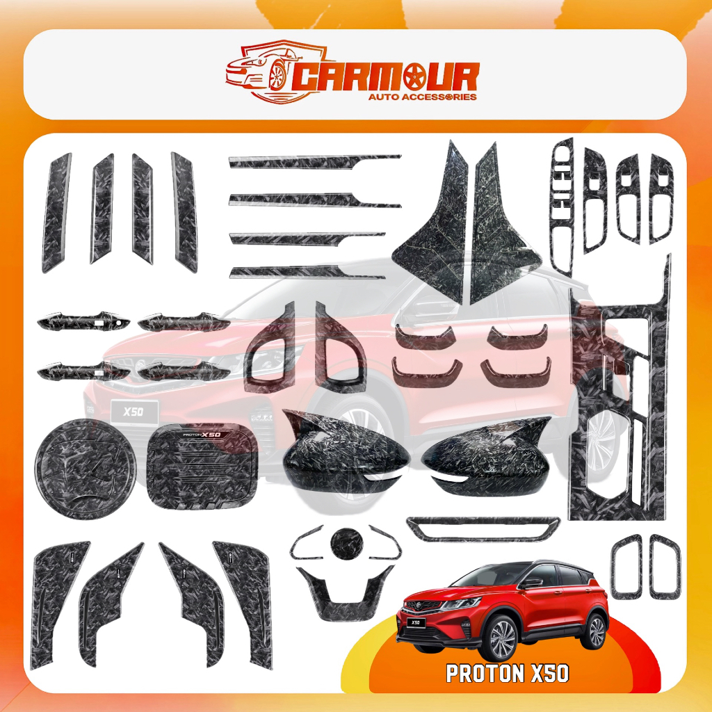 New ArrivalProton X50 Forged Carbon Trim Cover Interior Exterior Cover Accessories