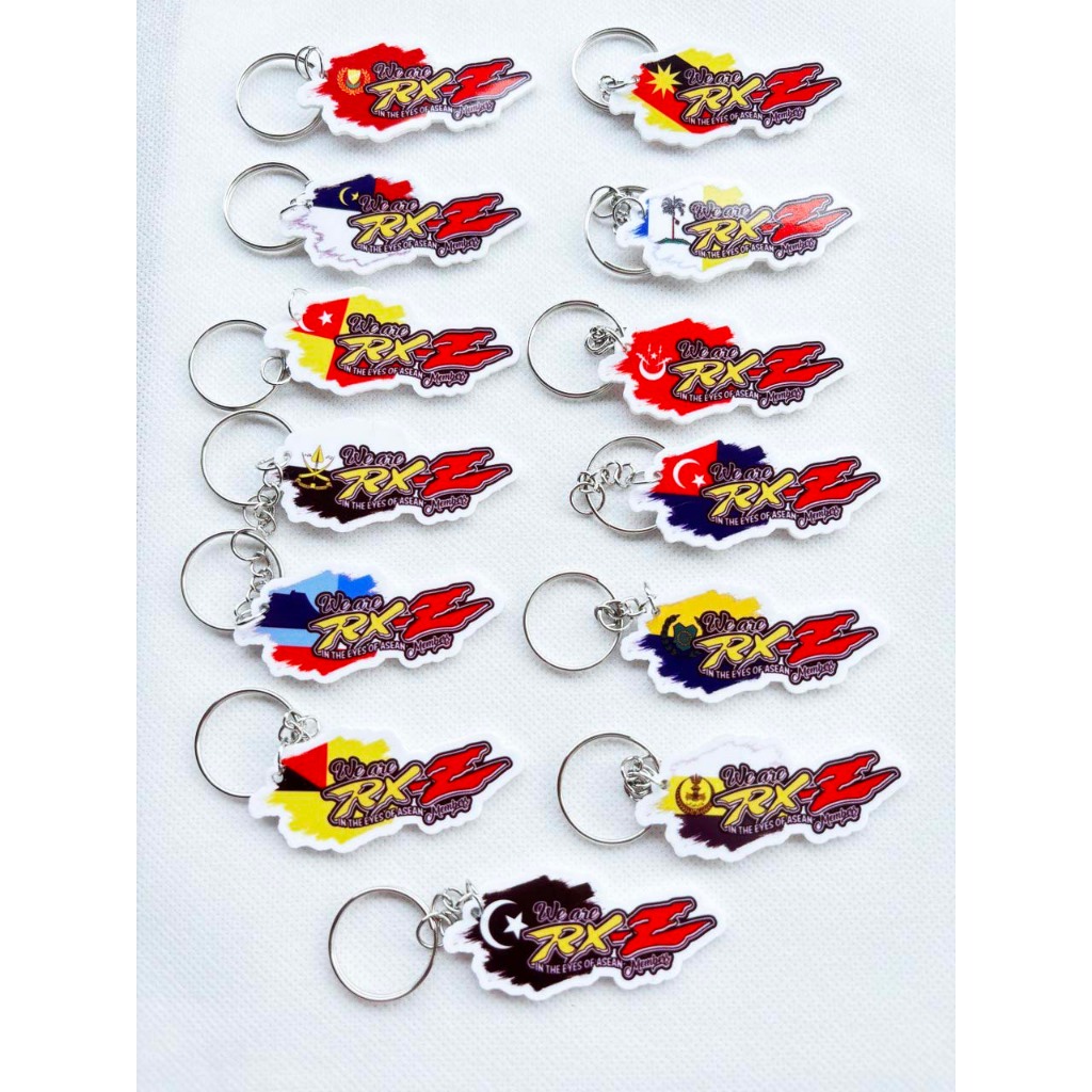 Keychain RXZ 1Malaysia / RXZ Souvenirs Keychain / Acrylic Keychain RXZ Negeri 1 Malaysia / RXZ member keychain / RXZ