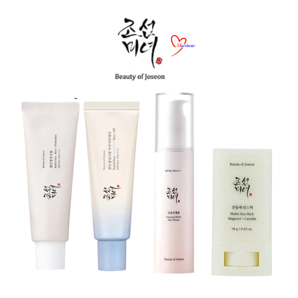 Beauty of Joseon Relief Sun : Rice + Probiotics 10ml / 50ml /Matte Sun Stick 18g/ Ginseng Moist Sun Serum SPF50+ PA++++